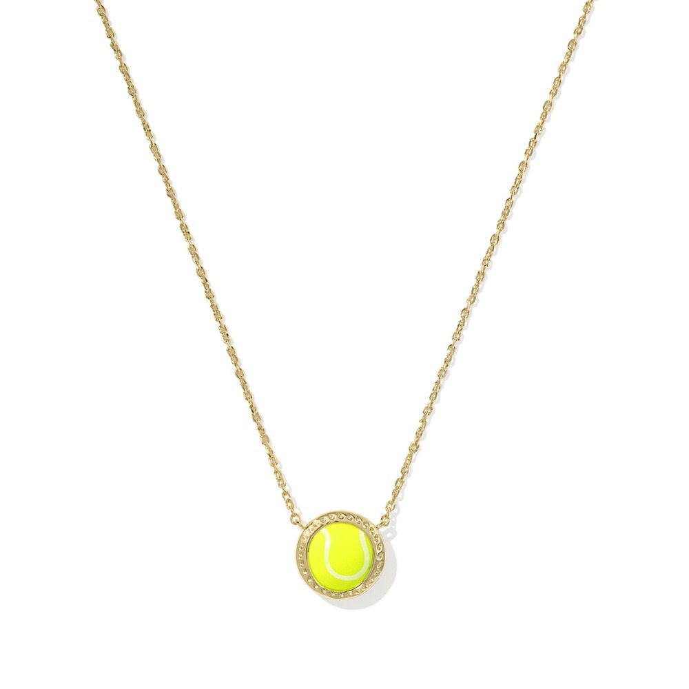 Kendra Scott 14k Tennis Pendant Gold Necklace / with dustbag / NWT